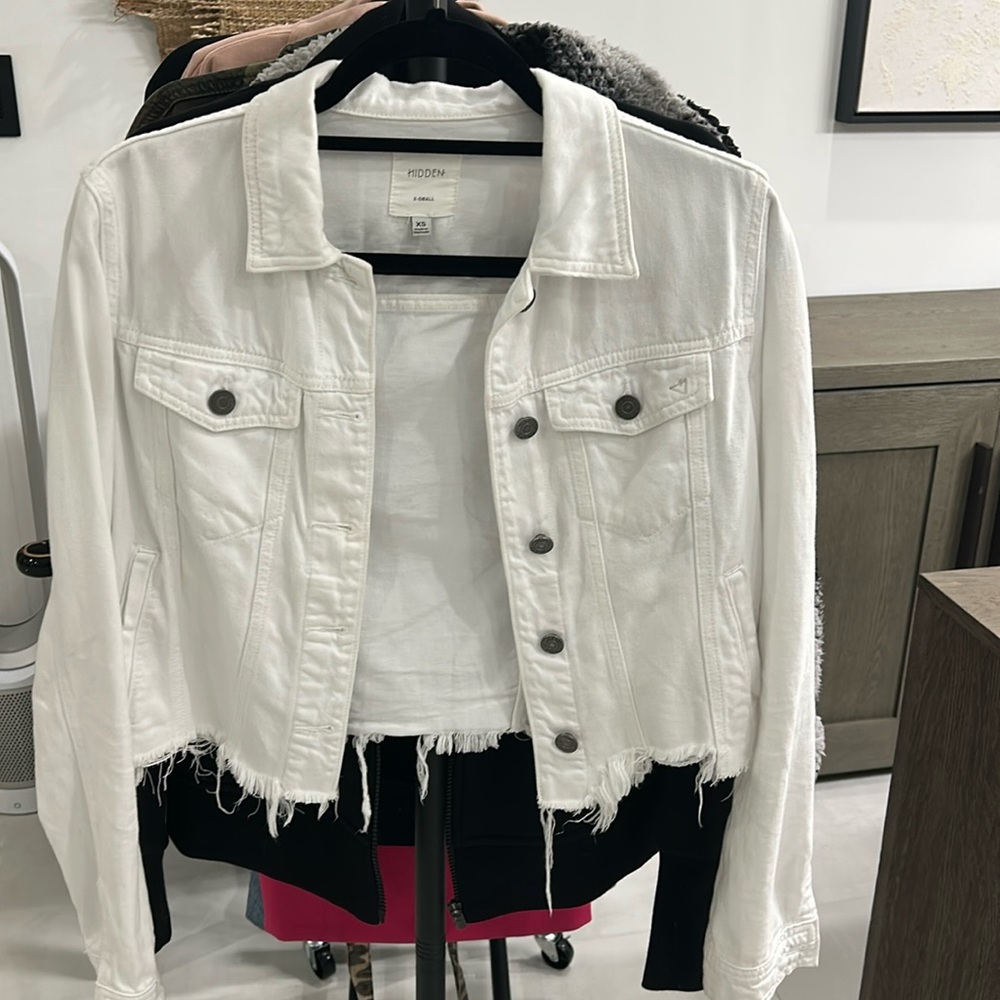 Hidden brand white denim jacket